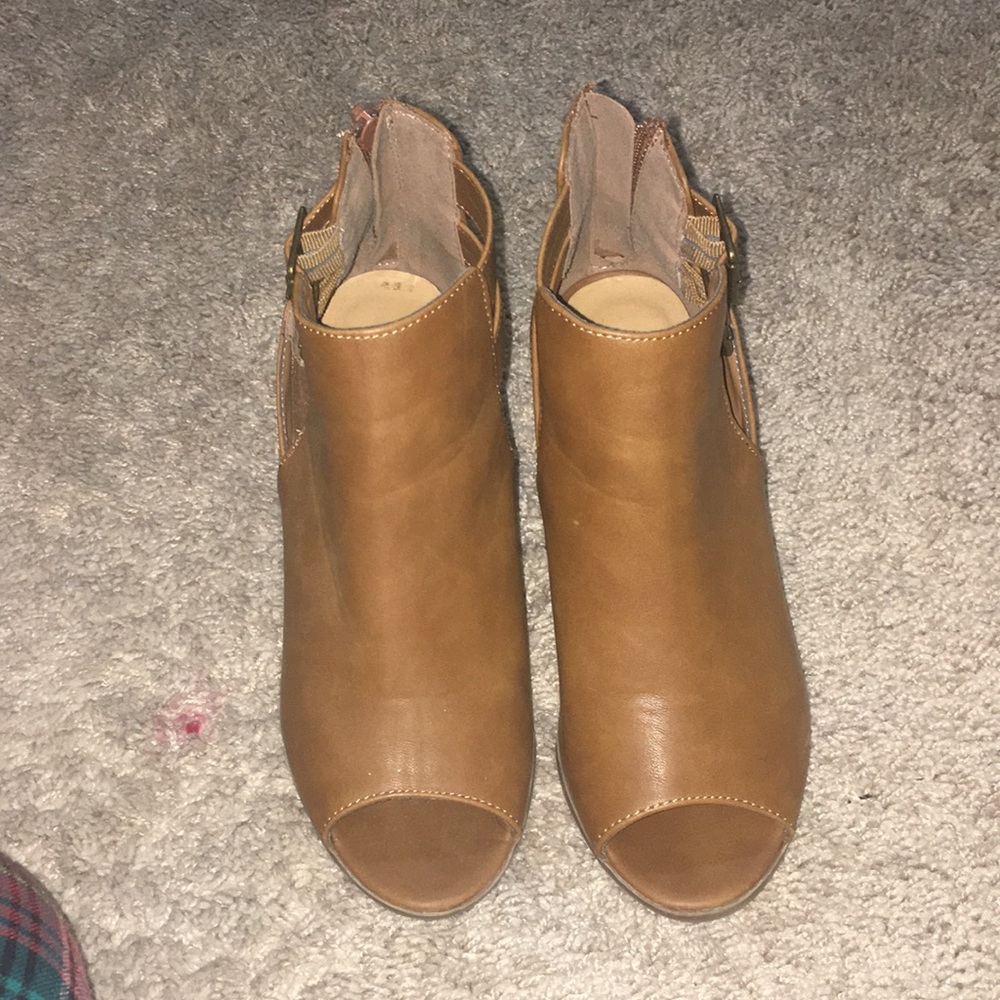 Tan booties